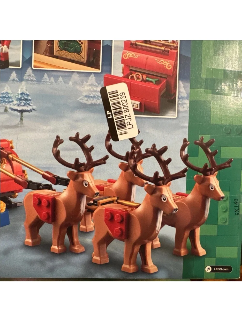 LEGO 40499 Santa’s Sleigh 343 Pc Retired Christmas Set Factory Sealed NIB